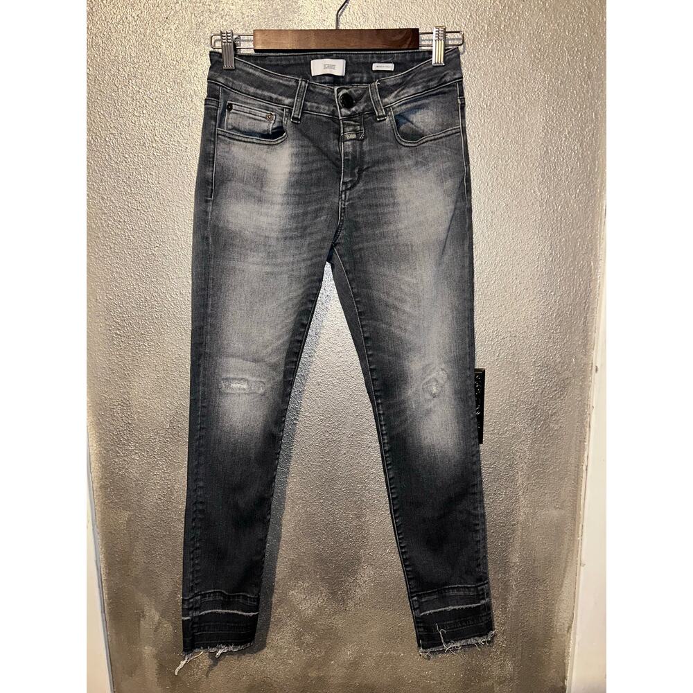 CLOSED Baker Boho Coastal Cowgirl Washed Starlet Raw Hem Slim Straight Jeans